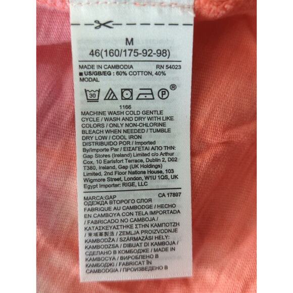 Gap Women's Pink Tie Dye Scoop Neck Midi Sundress Medium‎ NWT Coastal Kidcore - Picture 7 of 10